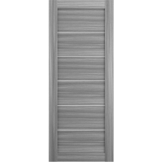 Дверь межкомнатная Леском Техно Дуб пепельный, глухое полотно, молдинг